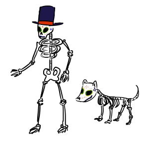 spoopy skeleton kopiera